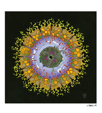 Image 3 of SKULLS & MANDALA mini print set