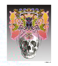 Image 4 of SKULLS & MANDALA mini print set
