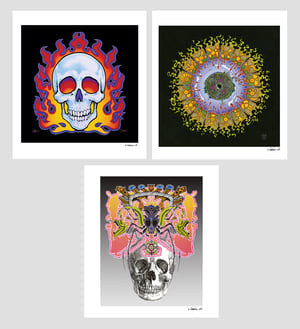 Image of SKULLS & MANDALA mini print set