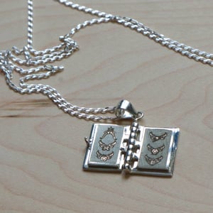 Sterling Silver Book of Harmony Pendant