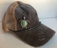 Image 1 of Acid Washed Trucker Aqua Turtle 