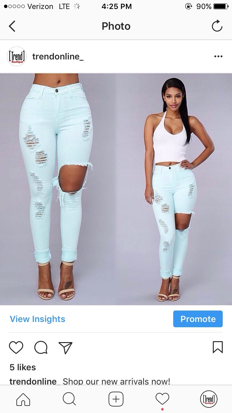 Minty Distressed Pants