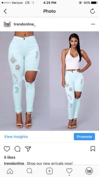 Image 3 of Minty Distressed Pants