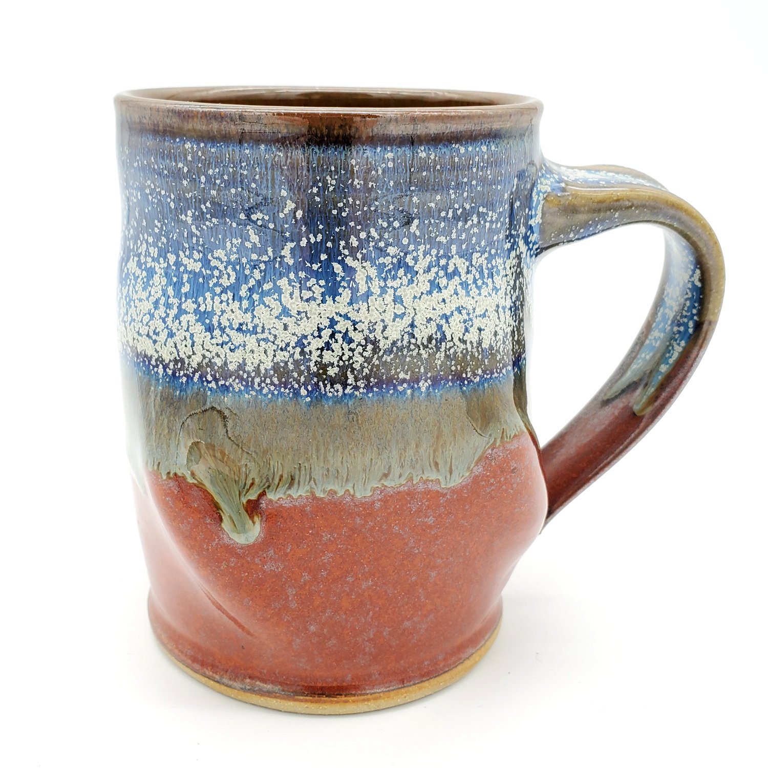Bumpy mug - speckle blue and red