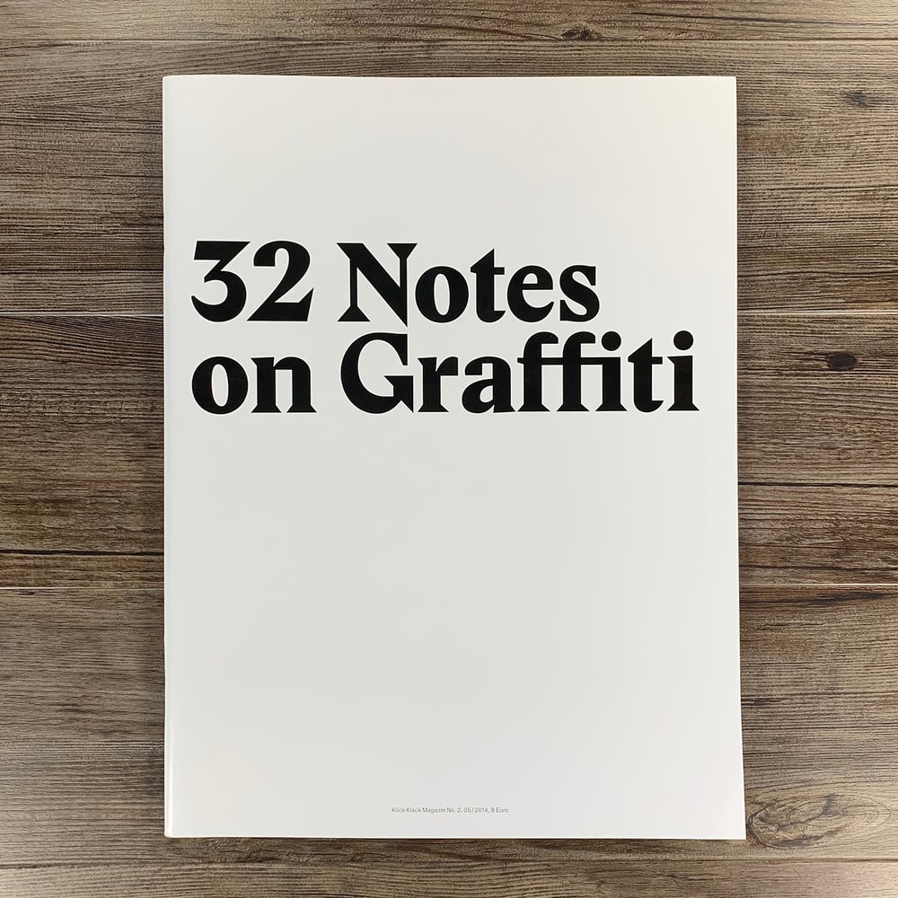 Image of 32 NOTES ON GRAFFITI.