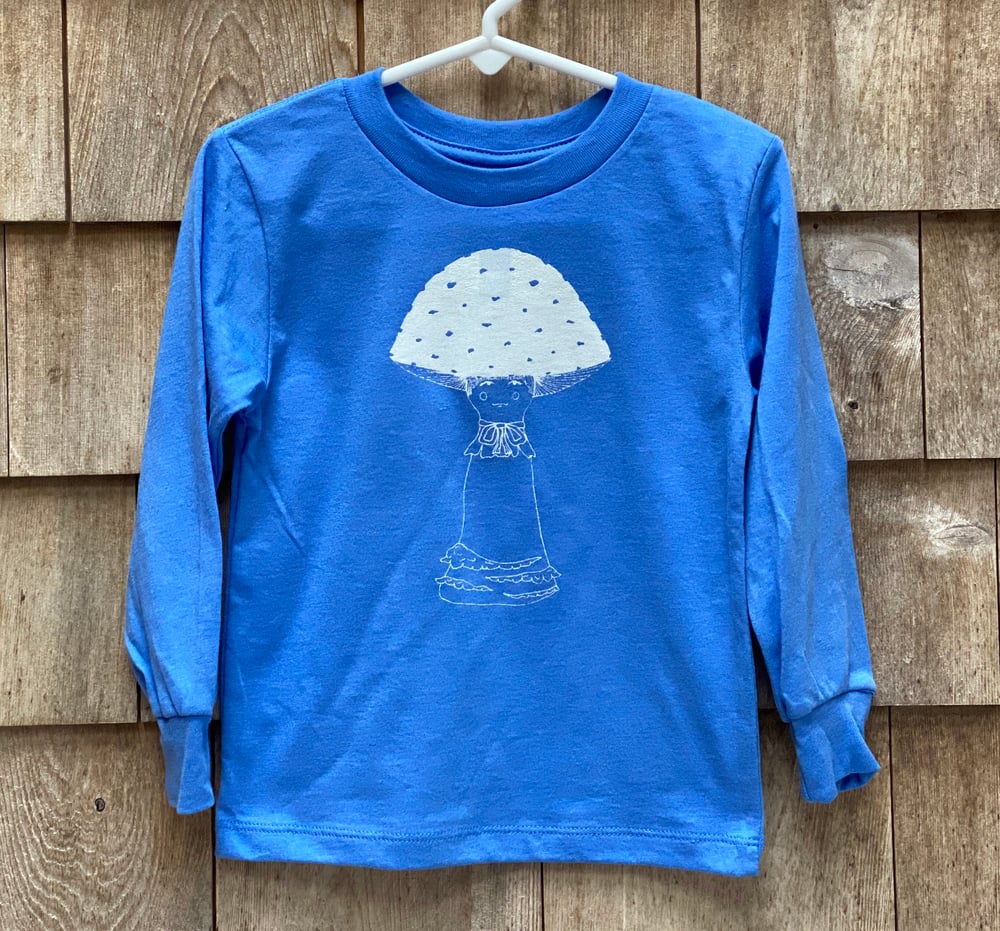 Image of Mushroom Person- little owlet collection- toddler long sleeve tee