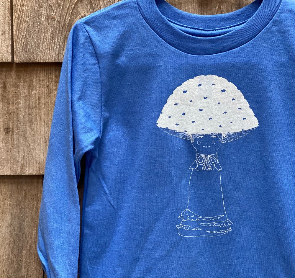 Image of Mushroom Person- little owlet collection- toddler long sleeve tee