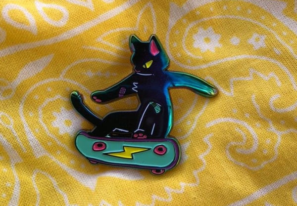 Image of SK8R CAT Enamel Pin