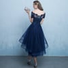 Cute A-line Short High Low Party Dress, Blue Homecoming Dress