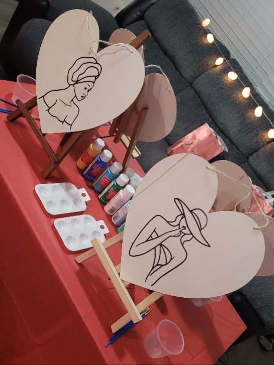 Image of Custom Wooden Heart Panels 