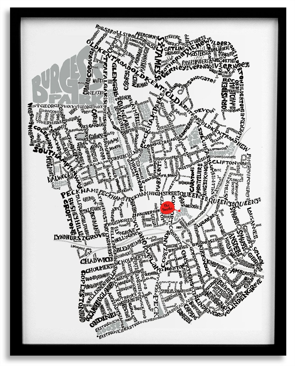 Peckham SE15 SE London Type Map Me On The Map