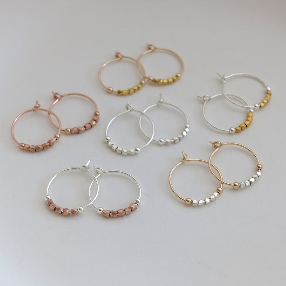 Image of Petite Fair Trade Metallic Hoops