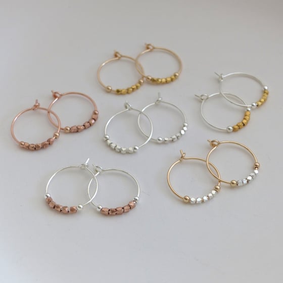 Image of Petite Fair Trade Metallic Hoops
