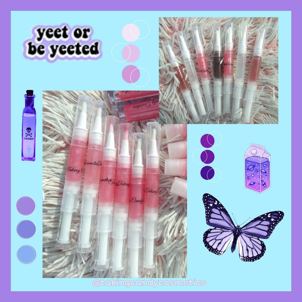 Image of twist pen lip glosses