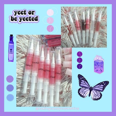Image of twist pen lip glosses