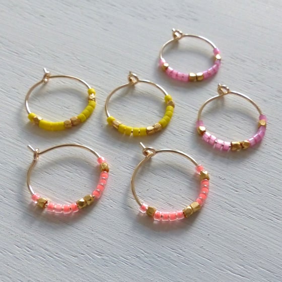 Image of Petite Fair Trade And Neon Delica Hoops