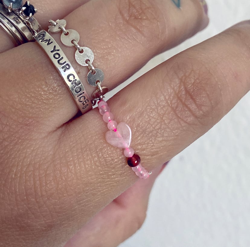 Image of Rose quartz love ring