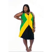 Image 1 of Jamaican Flag Dress