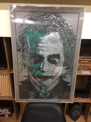 Image of Heath Ledger THE JOKER Screenprint • SILVER METALLIC Artist Proof Edition