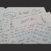 Handwritten TRAMPOLENE lyric sheet