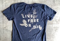 Image 2 of Vintage Navy Botanical Live Free or Die Shirt