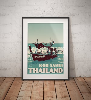 Image of Vintage poster Thailand - Koh Samui - Fine Art Print