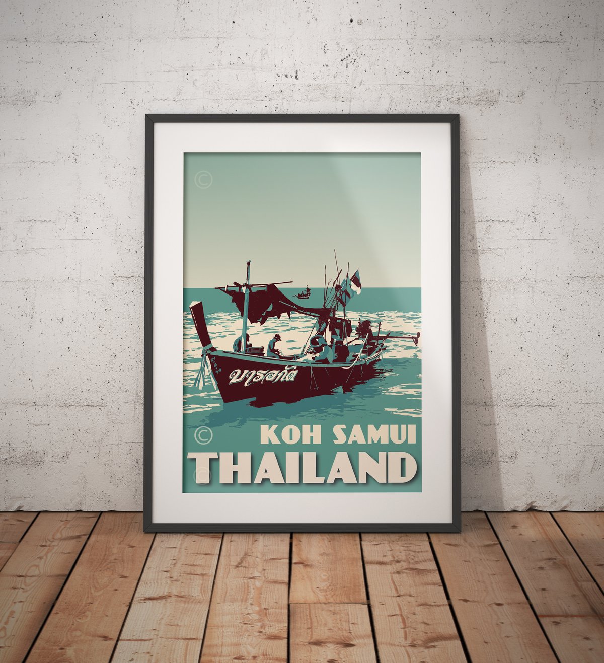 Image of Vintage poster Thailand - Koh Samui - Fine Art Print