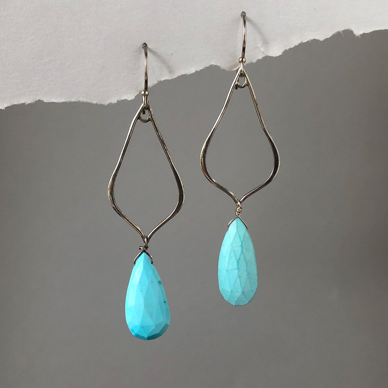 Teardrop turquoise online earrings