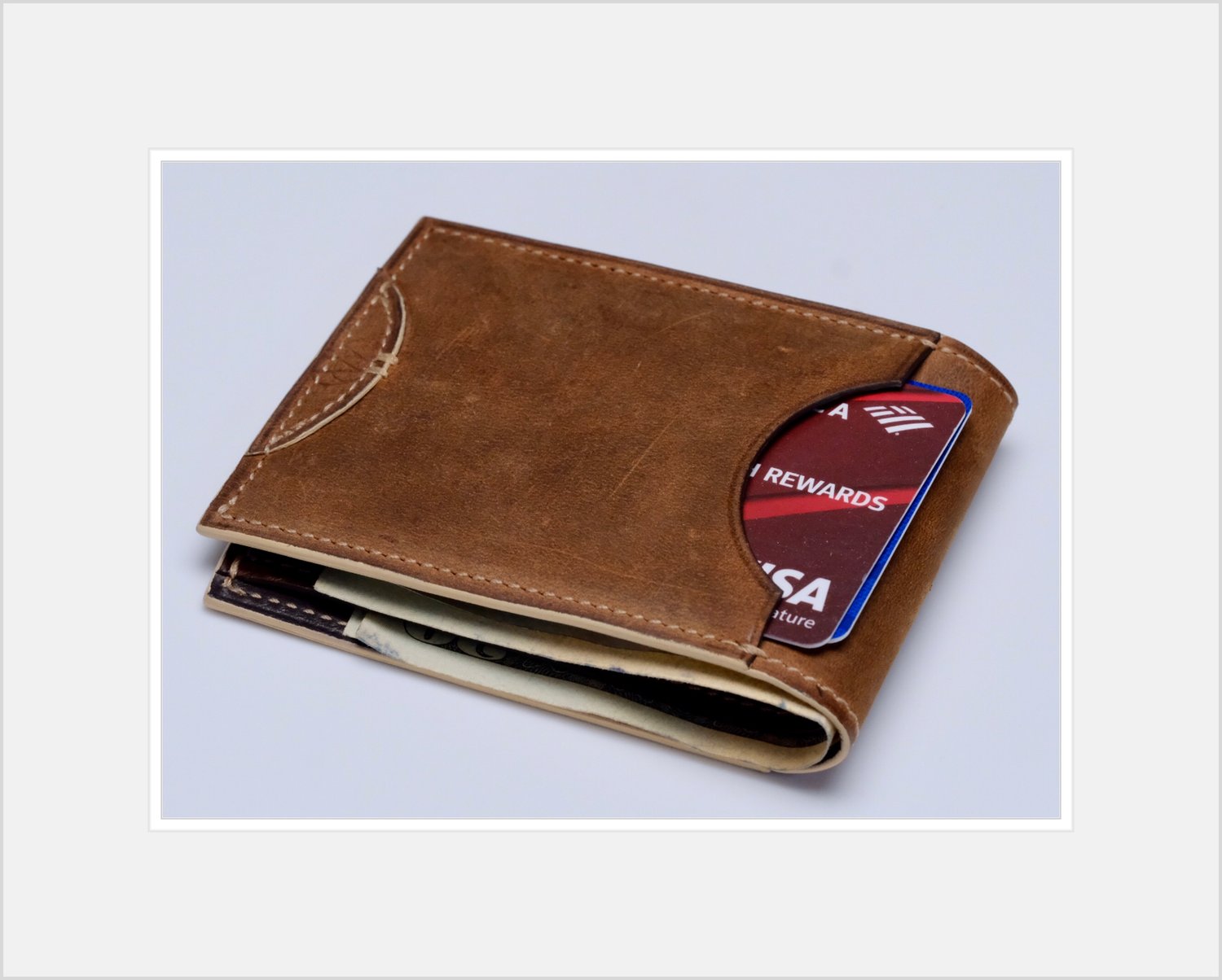 Image of MINIMALIST BIFOLD CARD WALLET VINTAGE CALF 