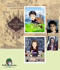 Harry Potter / Hermoine Caricature Portrait