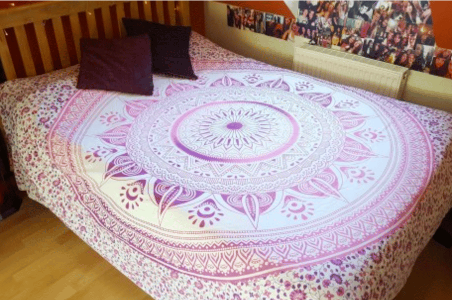 Image of Pink/Purple Mandala Tapestry (Double)