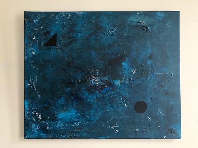 Image of "Space Odyssey" Acrylic on canvas - 50x60cm