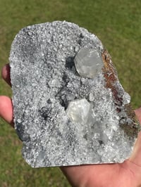 Image 22 of UV Calcite On Quartz With Rainbow Chalcopyrite Specimen #1698