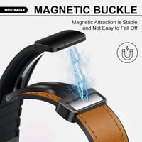 Image 10 of Apple Watch Leather Band w/Magnetic Buckle