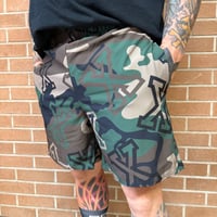 Image 4 of Green Woodland Camo 24 X Salute Shorts
