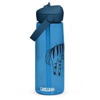 Image 5 of Flip straw water bottle zebra 