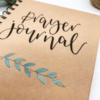 Prayer Journal Hand Lettered Journal Notebook 