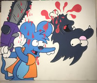 Itchy and scratchy canvas