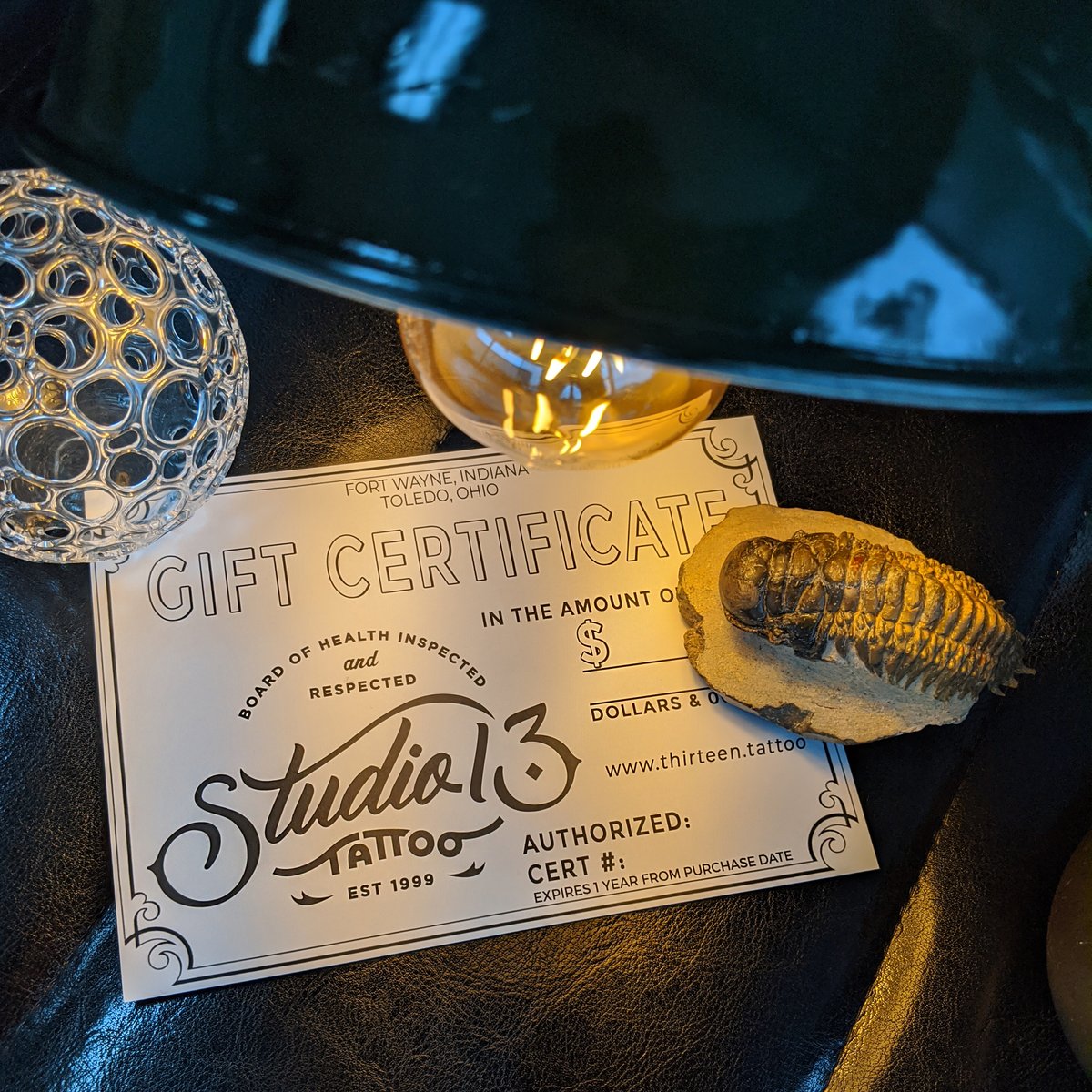 Studio 13 Tattoo — Gift Certificate
