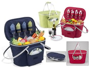 Image of Bold collection collapsible picnic basket with service for 4 (Item #401)