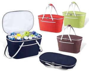 Image of Bold collection collapsible insulated picnic / market basket (Item #400)