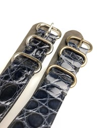 Image 3 of *SAMPLE SALE* 20 mm Blue Alligator NATO Strap