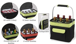 Image of Bold collection 6 bottle wine tote & multi purpose drink carrier (Item #406)