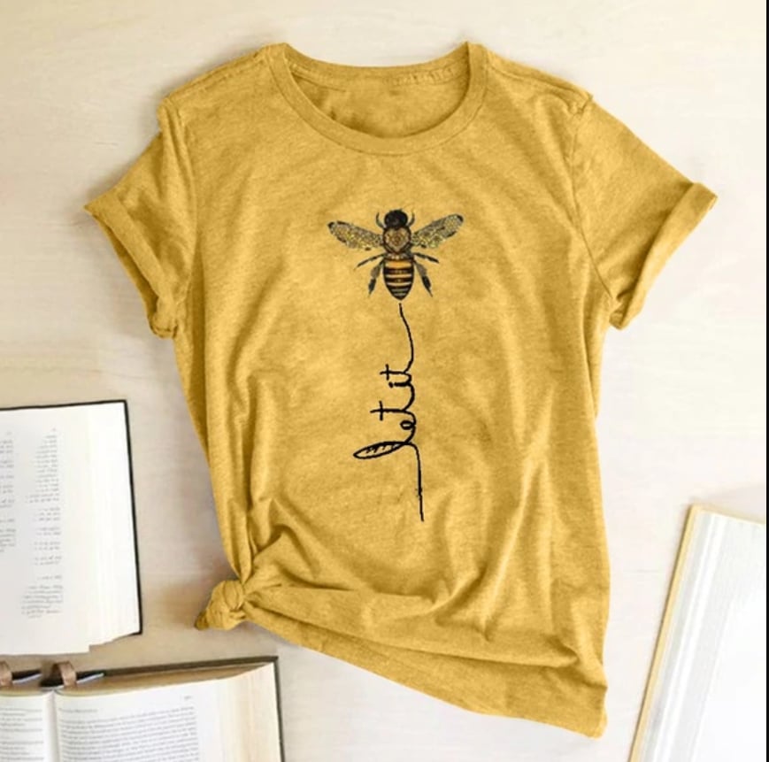 bee kind t shirt yellow