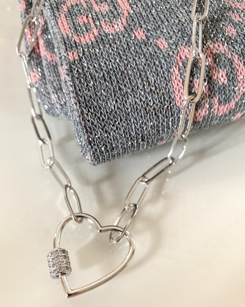 Image of COLLANA MOSCHETTONE CUORE GRANDE