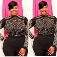 Image 1 of Long sleeve bling jumper