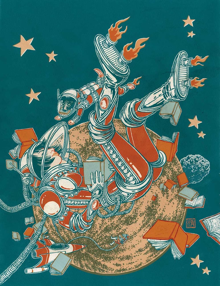 Image of LOW STOCK: limited edition CHARITY print SPACE FETCH
