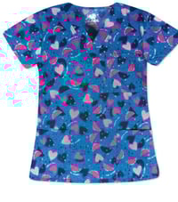 Image 2 of Ladies 3 Pocket V Neck Top - Sweet Melons