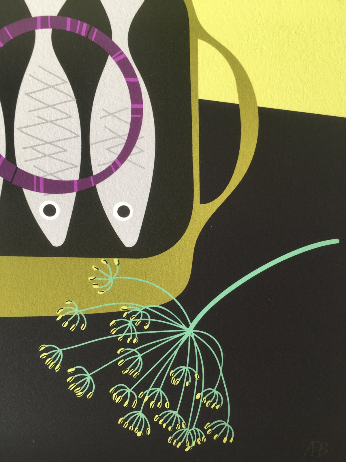 Herring In A Row (A4/ 30x40cm)