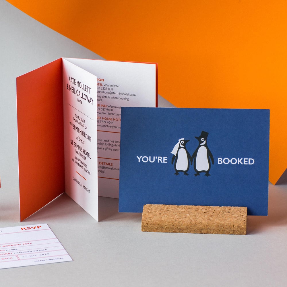 Image of Penguin Book Wedding Stationery Sample pack